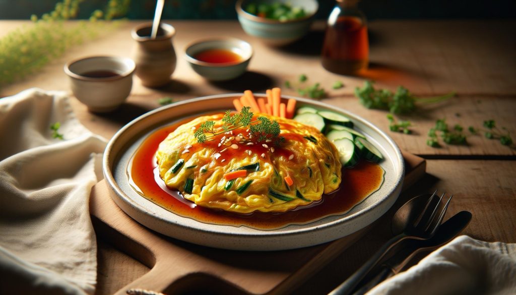 Foe Yong Hai Recept – Chinees-Indische Omelet met Zoetzure Saus