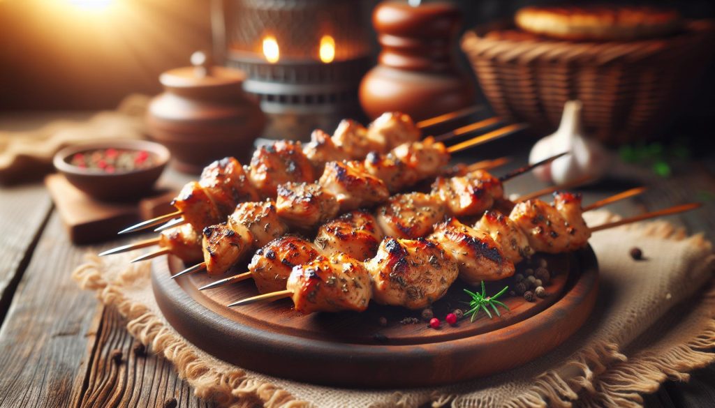 Kipspiesjes recept: gemarineerd vlees van de grill