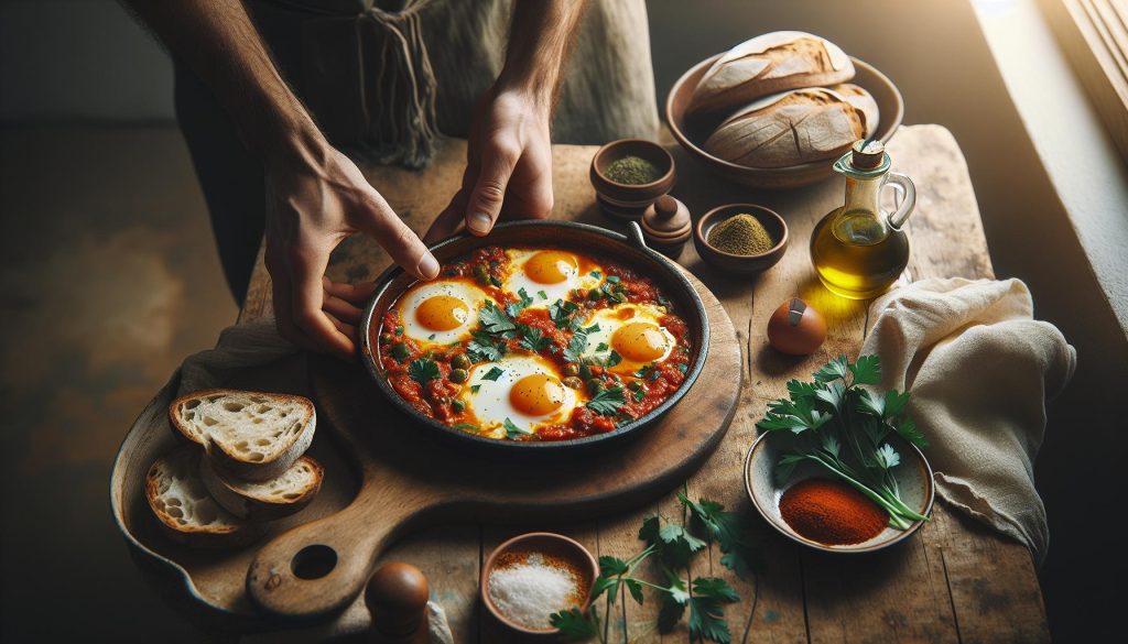 Shakshuka Recept: Gekookte Eieren in Pittige Tomatensaus
