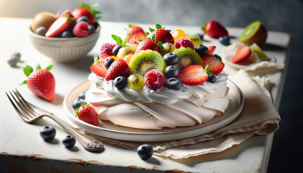 Pavlova Recept – Luchtig Meringue Dessert met Vers Fruit