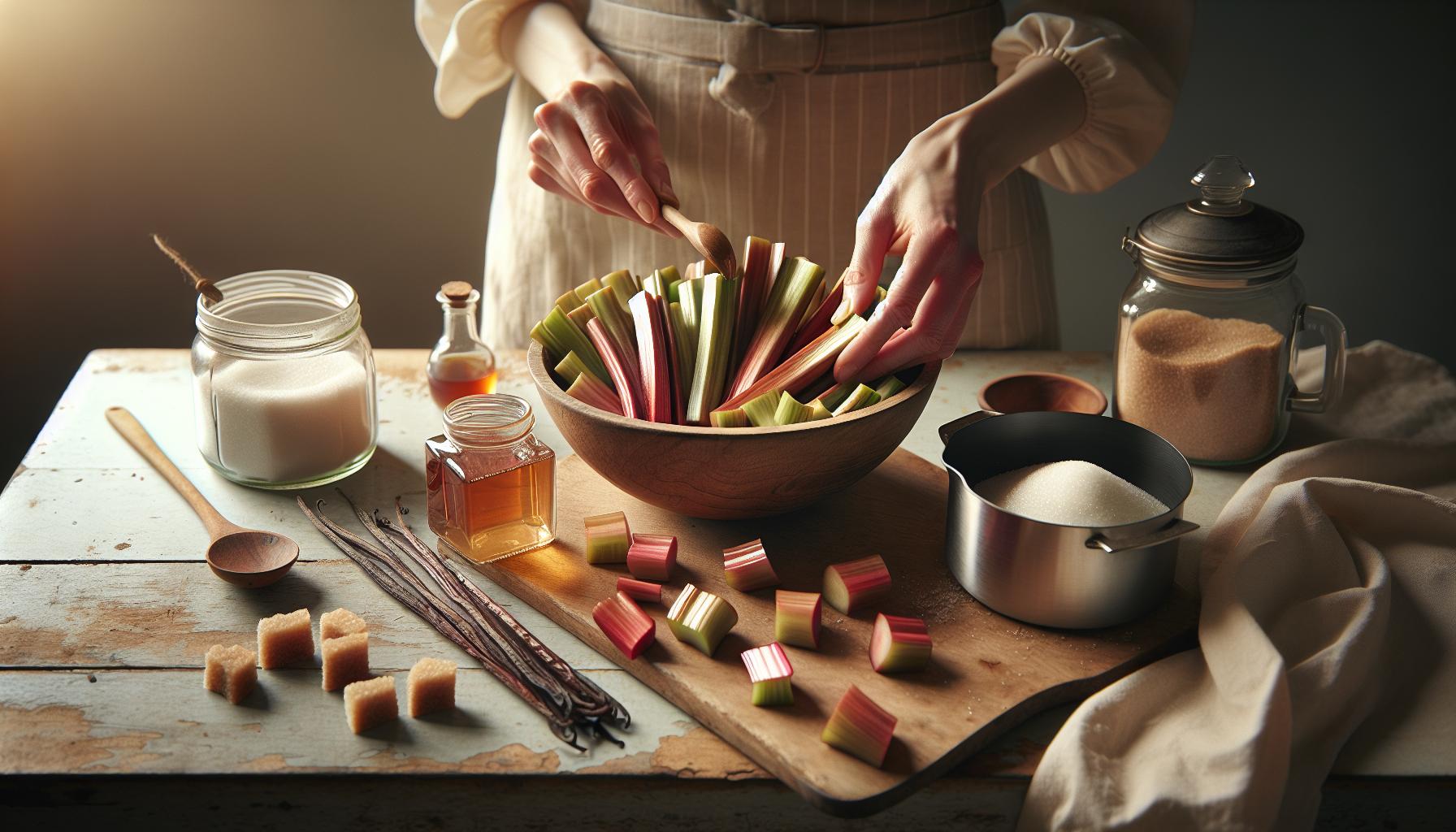 Stappen voor het Maken van Rabarber Compote