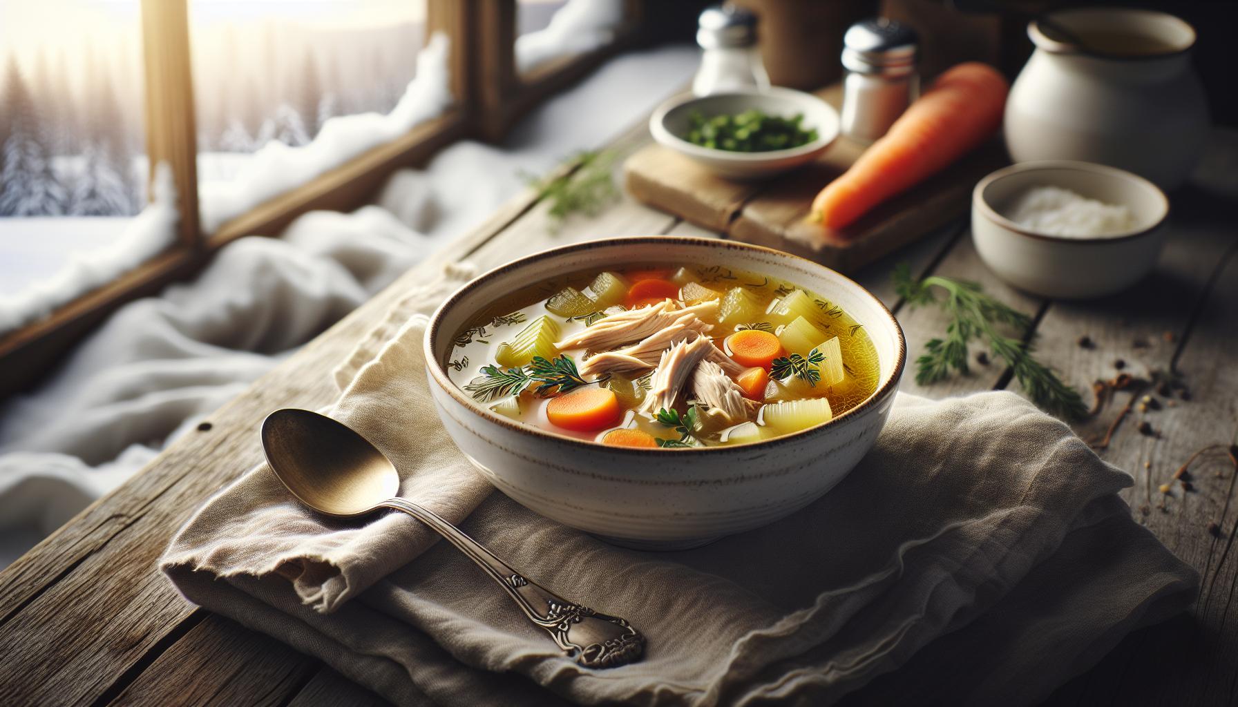 Kippensoep Recept: Troostend en Versterkend bij Kou 1 Kippensoep: Een Warmtebrenger voor Koude Dagen