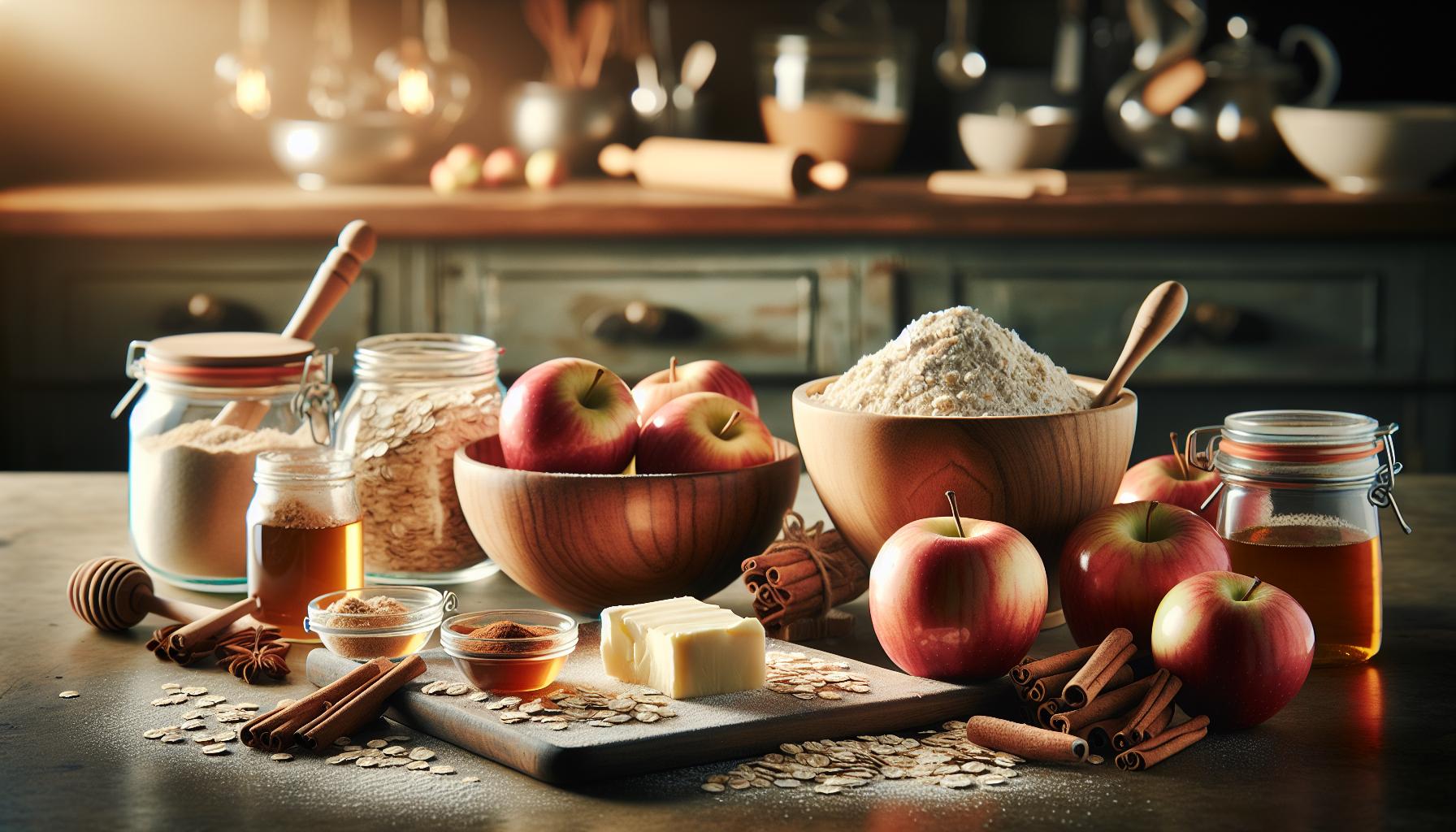 Ingredienten voor een Hemelse Apple Crumble