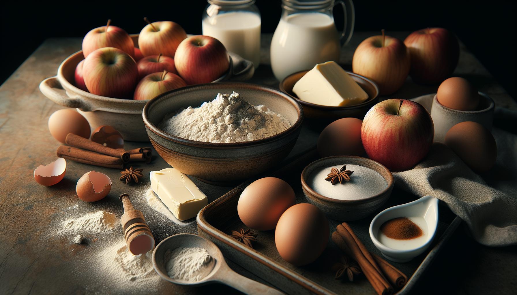 Ingrediënten voor een perfect sappige appelcake