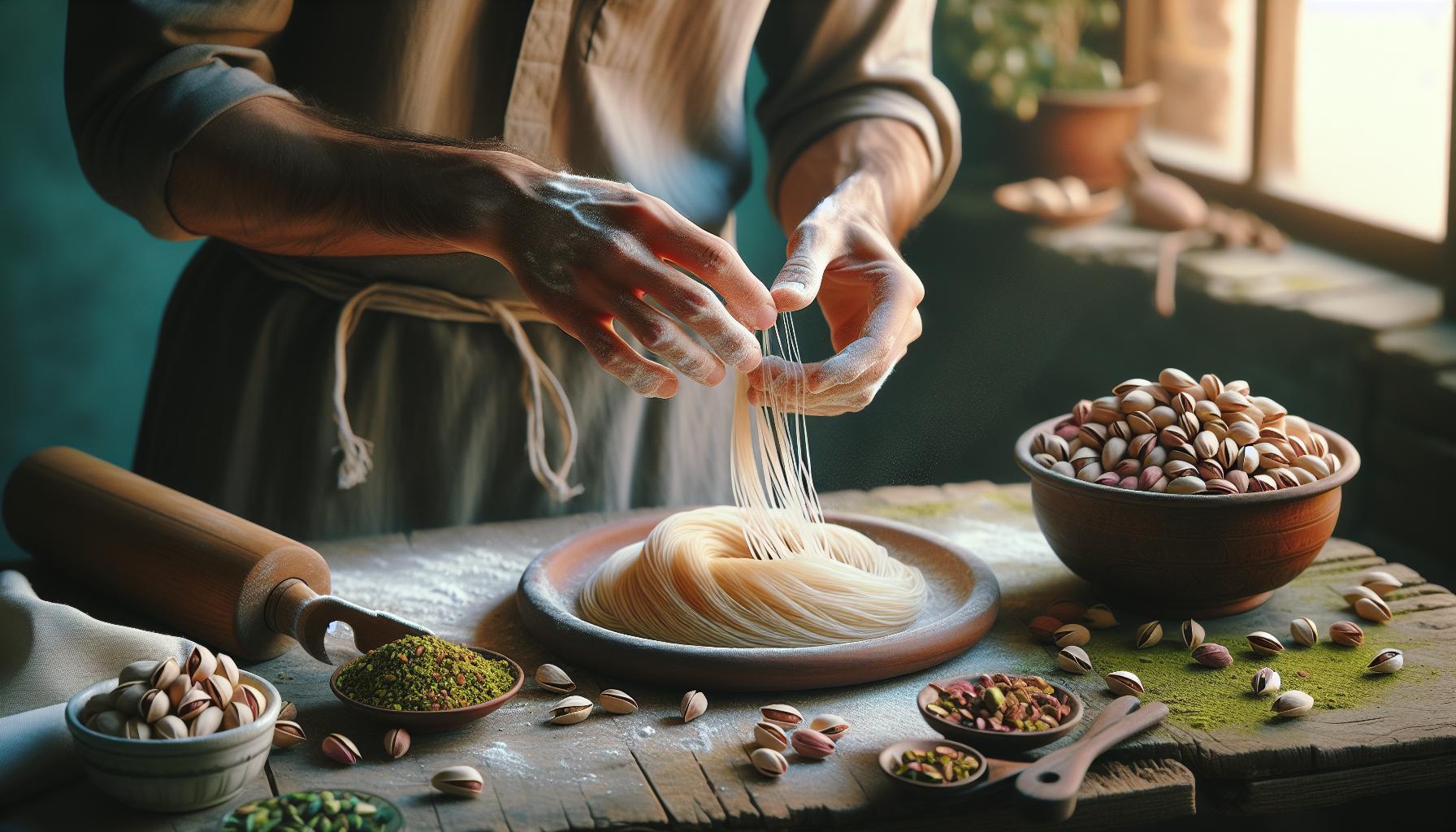 Dubai Reep Recept: Zelf Maken met Pistache en Kadayif 1 De oorsprong van Kadayif en pistache