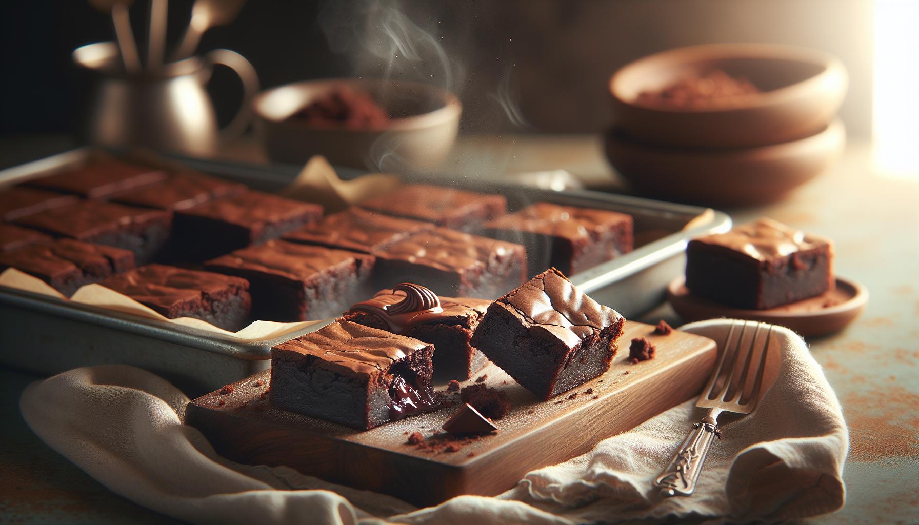 Brownie recept: Chocolade vierkanten met kleverige kern