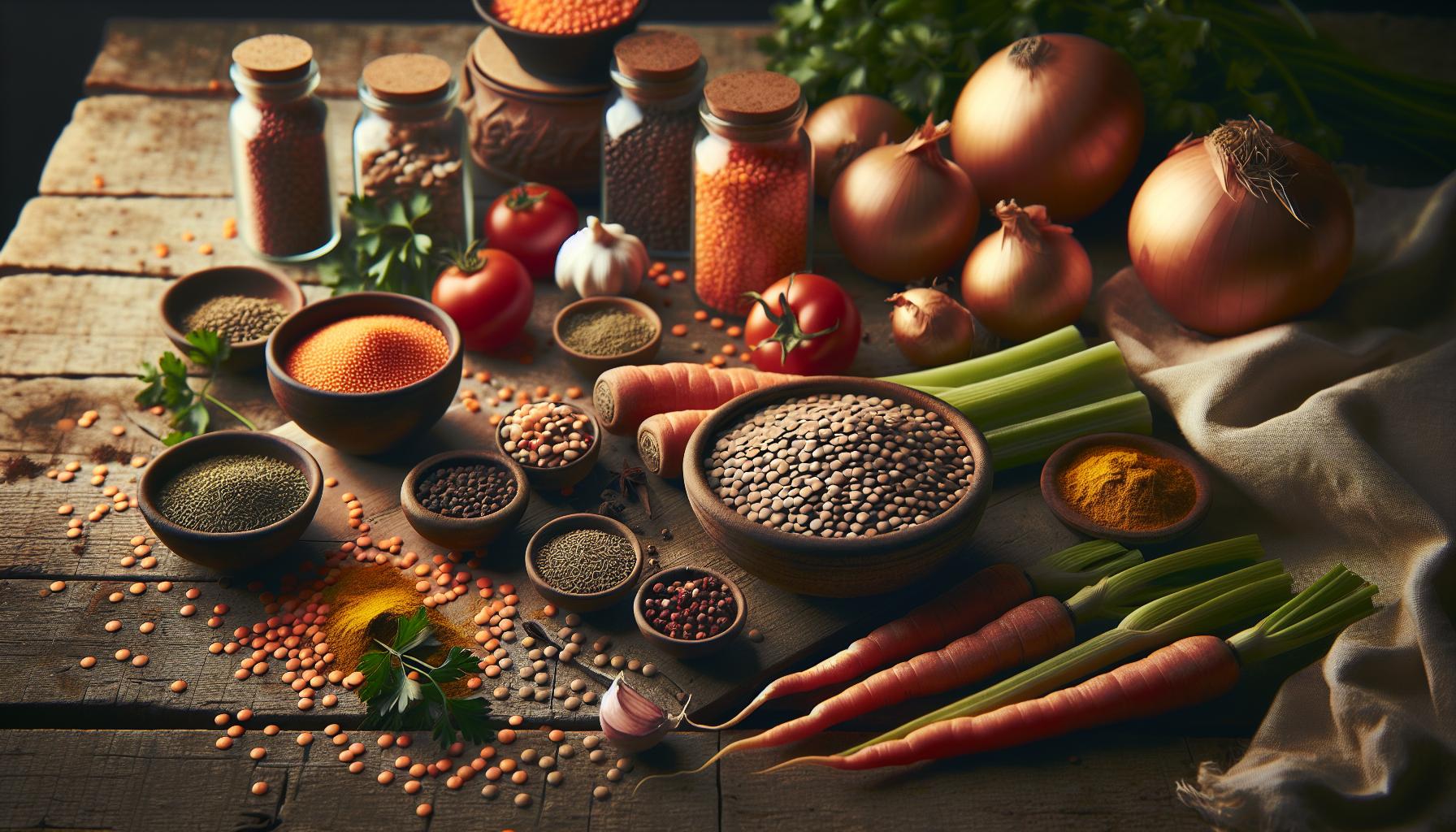 Oorspronkelijke Ingrediënten voor Authentieke Linzensoep