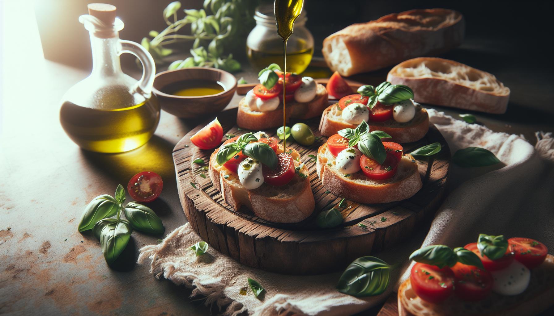Bruschetta recept: Knapperig brood met verse Italiaanse topping 4 De rol van kwaliteitsolie in bruschetta
